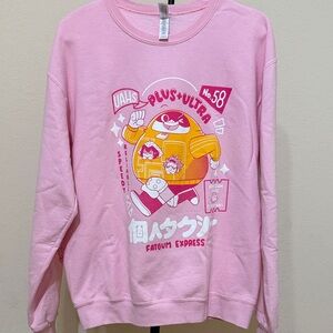 Fat gum Express Pink Graphic Women’s Medium Sweatshirt